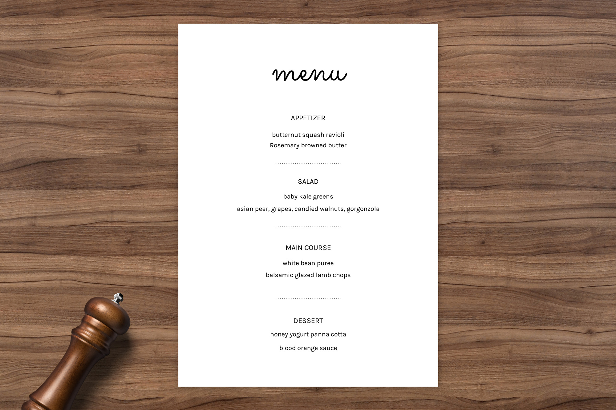 Event Dinner Menu Restaurant Spider