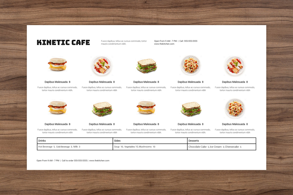 Horizontal Menu Template